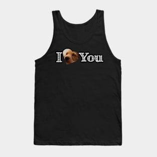 I Love You Dog Design Tank Top